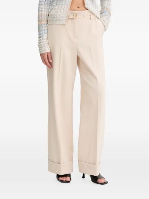 GUESS USA belted turn-up trousers Pink W6GB17W1894