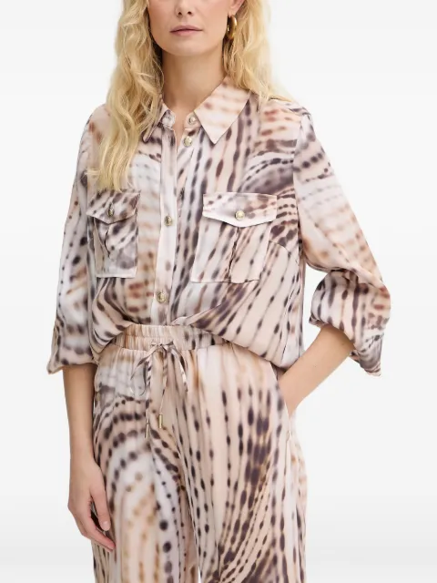 GUESS USA abstract-print button-down shirt Neutrals W6GH22W1789