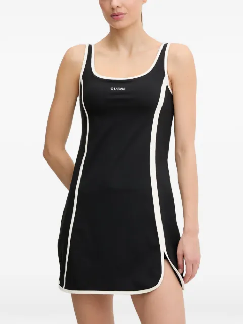 GUESS USA logo-print contrast-trim mini dress and panties set Black V6GK06K2997