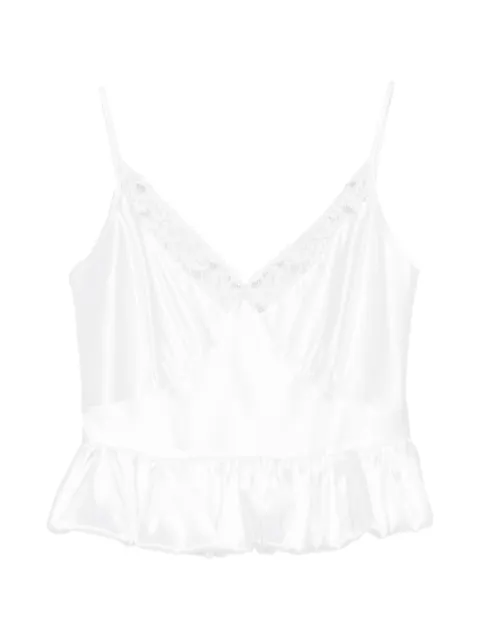 Parlor lace-trim top White 202610
