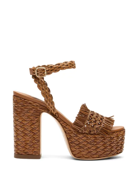 Casadei fringed heeled sandals Brown 1L474B1201T0591