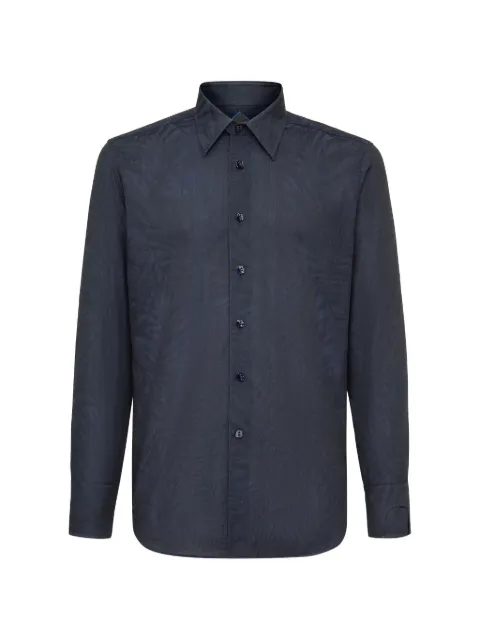 Billionaire jacquard palm tree shirt Blue B20CMRP1165BTE002N