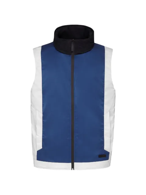 Billionaire colour-block zip-up vest White WAACMRC0153BTE004N