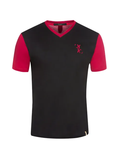 Billionaire V-neck logo-detail T-shirt Black O18CMTK2640BTE014N