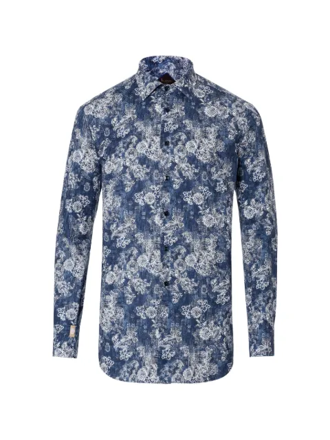 Billionaire floral-pattern shirt Blue B18CMRP0369BTE002N