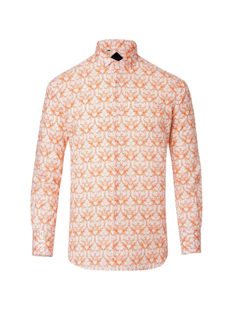 Billionaire lion print shirt White B18CMRP0380BTE002N
