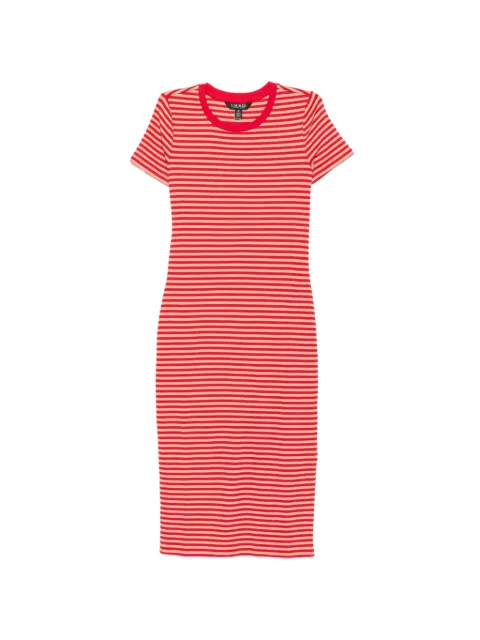 Lauren Ralph Lauren Seferah striped ribbed-knit dress Red 200B21697001