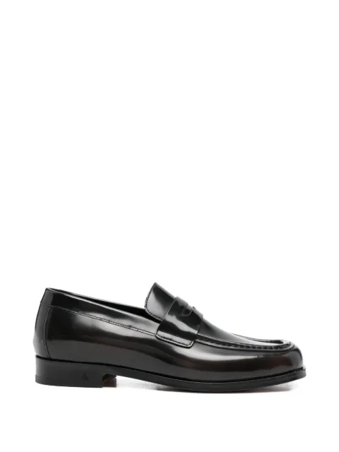 MORGILLO leather loafers Black 21601