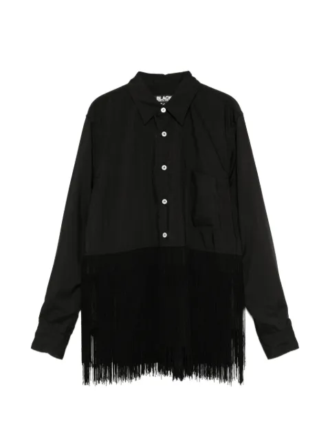 Black Comme Des Garçons fringe-trimmed tiered shirt Black 1QB014
