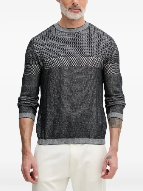 Armani Exchange geometric-pattern sweater Grey XM002429AF11960
