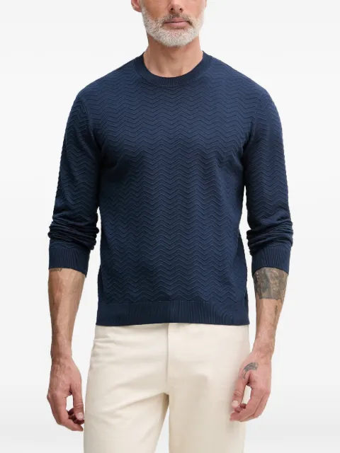 Armani Exchange chevron-knit sweater Blue XM002435AF10454