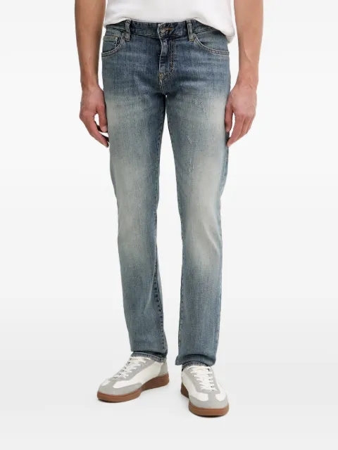 Armani Exchange distressed faded jeans Blue XM001512AF24015