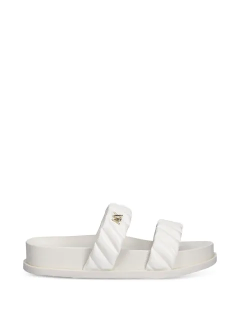Armani Exchange quilted double-strap slides White XW002574AF22799