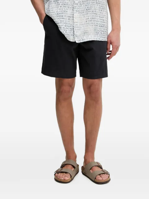 Armani Exchange logo-plaque shorts Blue XM002099AF22547