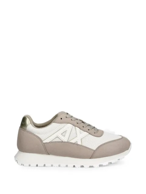 Armani Exchange logo-patch panelled sneakers Neutrals XW002150AF19388