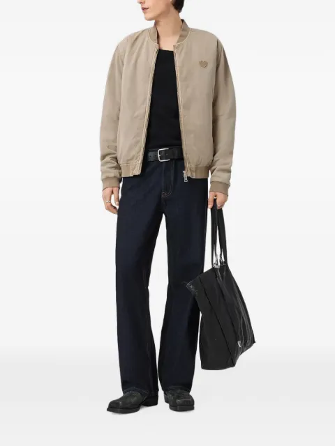 AllSaints Forres heart-patch bomber jacket Neutrals M057OD