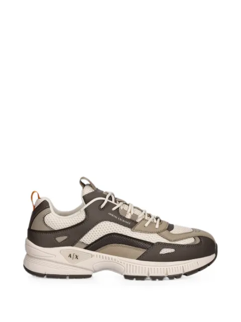 Armani Exchange panelled mesh sneakers Brown XM002623AF22829