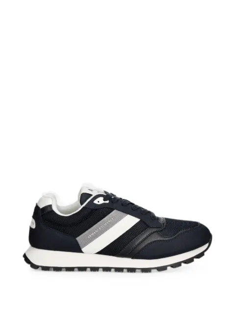 Armani Exchange logo-print panelled sneakers Blue XM002690AF22926