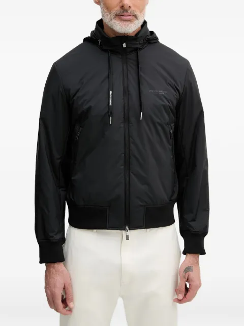 Armani Exchange hooded logo-print jacket Black XM001583AF19196