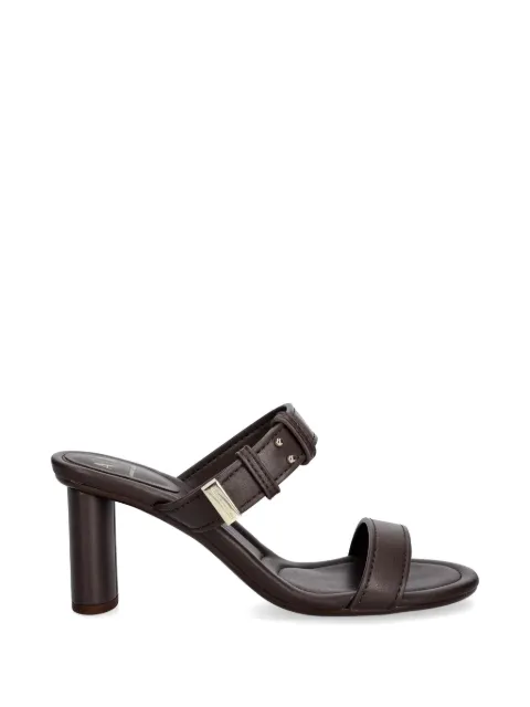 Armani Exchange buckle-detail block-heel sandals Brown XW002576AF21266