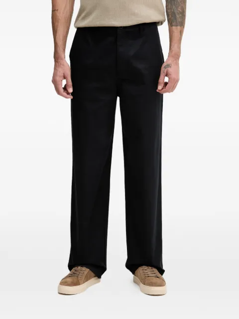 Armani Exchange logo-plaque straight-leg trousers Blue XM001166AF16679