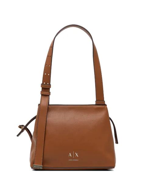 Armani Exchange logo-plaque shoulder bag Brown XW002604AF19902
