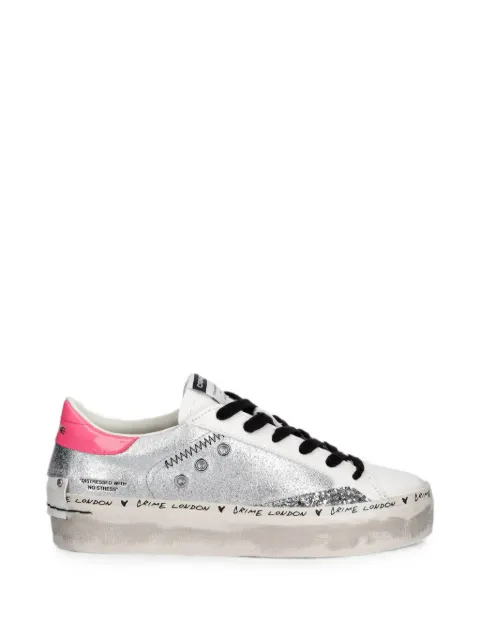 Crime London glitter-detail platform sneakers White 29050PP8