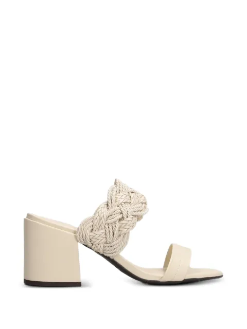 Arezzo 75mm braided-strap heeeled mules Neutrals A1246300730001