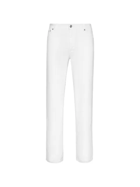 Billionaire crest-embroidery jeans White I20CMDT2137BTE001N