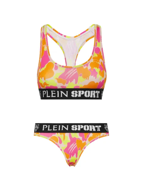 Plein Sport camouflage jogging lingerie set Pink PADCWJU0067SJY001N