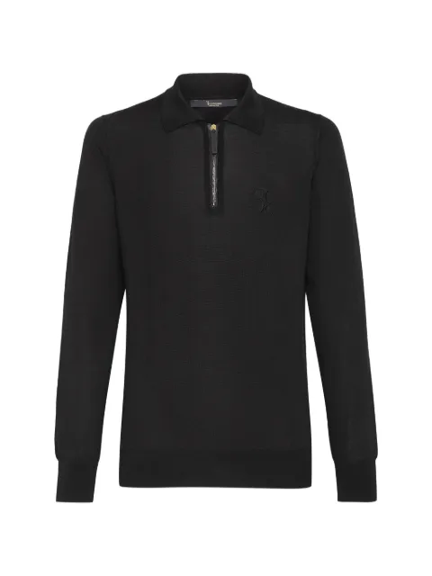 Billionaire logo zip-up sweater Black B20CMKO0747BCO018C
