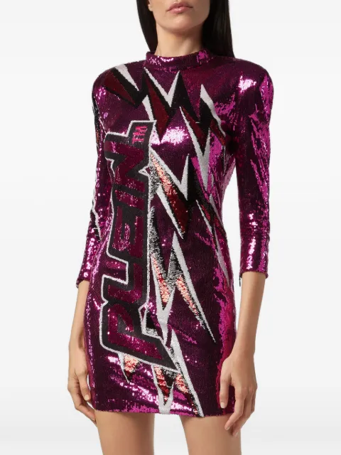 Philipp Plein open-back sequinned dress Pink S20CWRG1406PTE003N