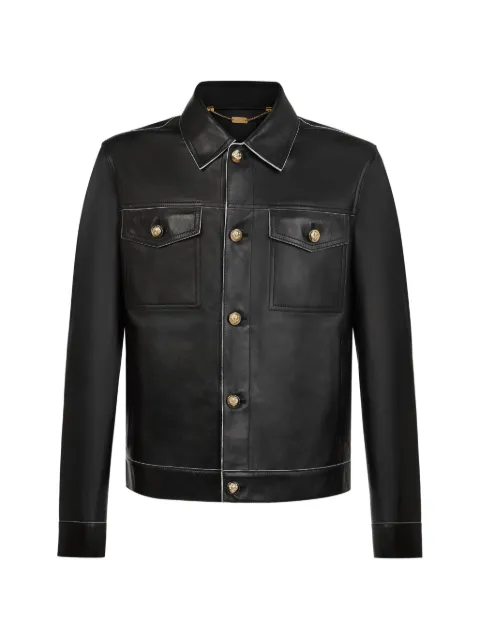 Billionaire leather jacket Black B20CMLB1056BLE029N