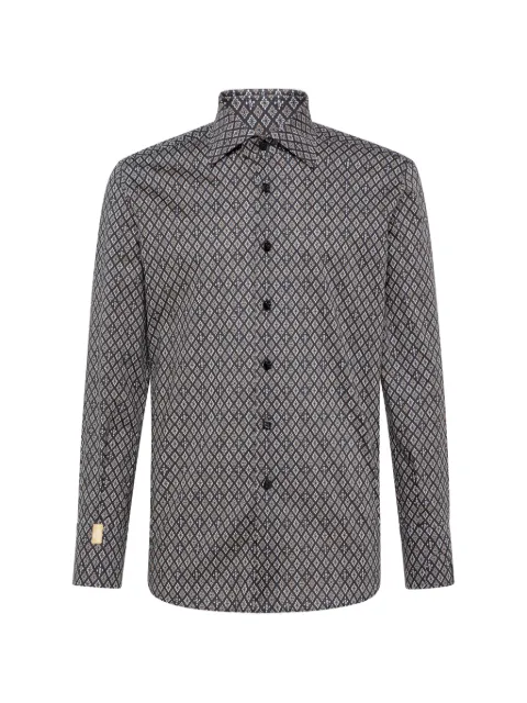 Billionaire geometric long-sleeved shirt Black I19CMRP0893BTE002N