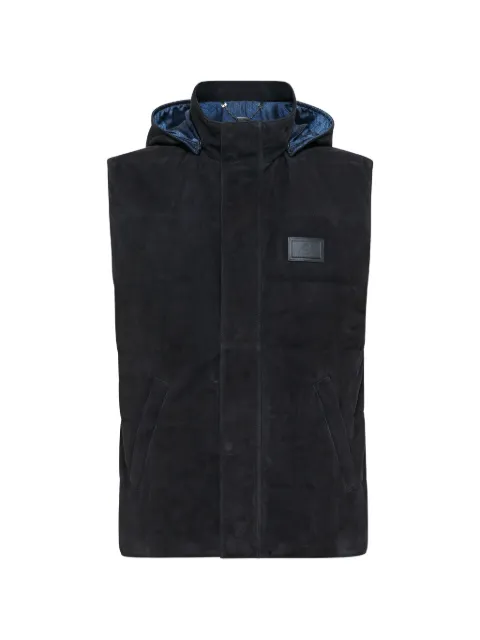Billionaire logo-patch hooded gilet Blue W19CMLC0034BLE001N