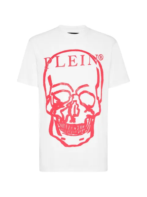 Philipp Plein skull-print T-shirt White SABCUTK0157PJY002N