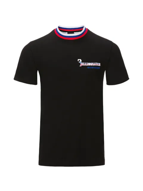 Billionaire round-neck embroidered T-shirt Black MTK2655BTE014N