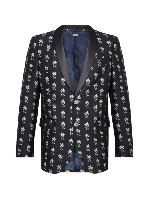 Billionaire Palms single-breasted blazer Blue I19CMRF0801BTE005N