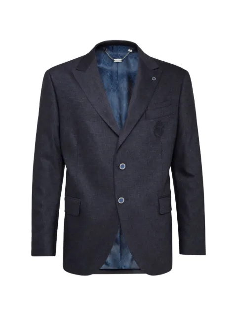 Billionaire logo-detail blazer Blue W19CMRF0855BTE004N
