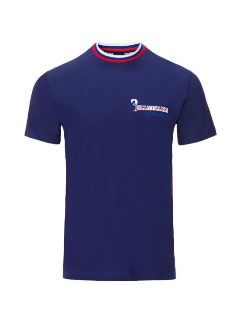 Billionaire round neck embroidered T-shirt Blue O18CMTK2655BTE014N