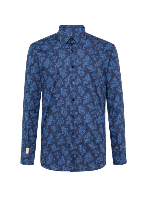 Billionaire paisley-print shirt Blue I19CMRP0887BTE002N