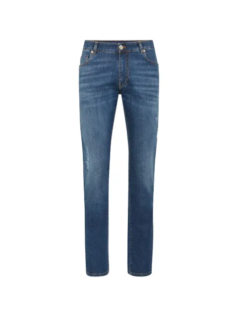 Billionaire logo-detail five-pocket jeans Blue B19CMDT1371BTE001N