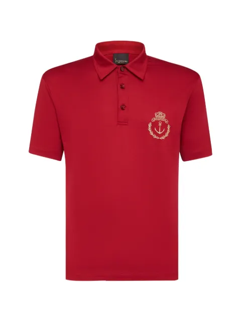 Billionaire embroidered-logo polo shirt Red B19CMTK2920BTE014N