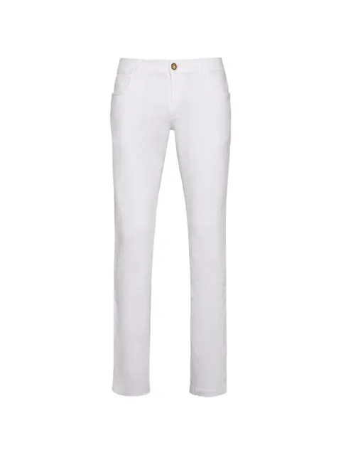 Billionaire logo-patch jeans White B19CMDT1368BTE001N