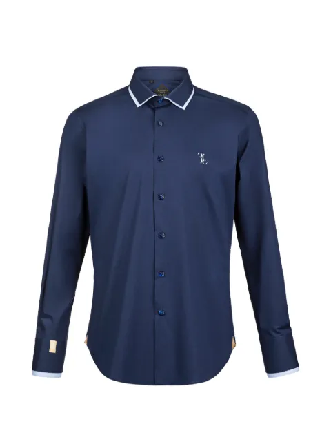 Billionaire embroidered-logo shirt Blue W18CMRP0550BTE002N