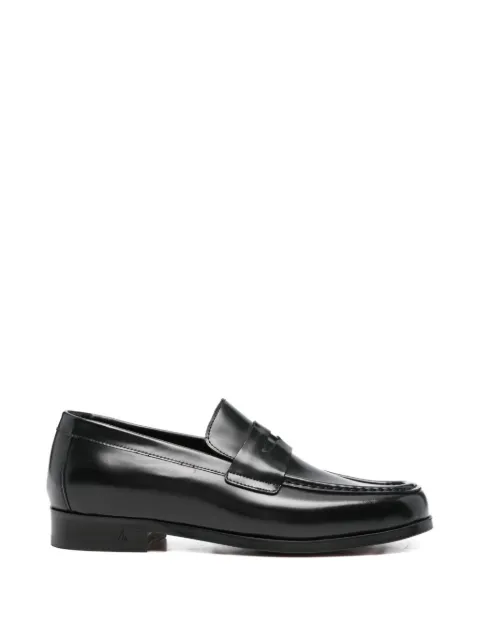 MORGILLO leather loafers Black 21601