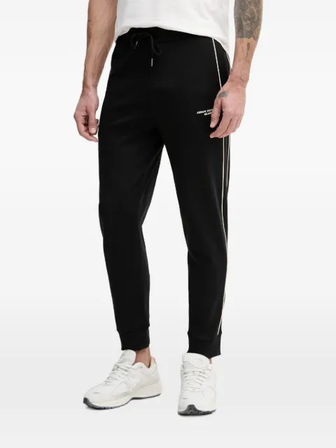 Armani Exchange logo-print piped track pants Black XM002374AF10365