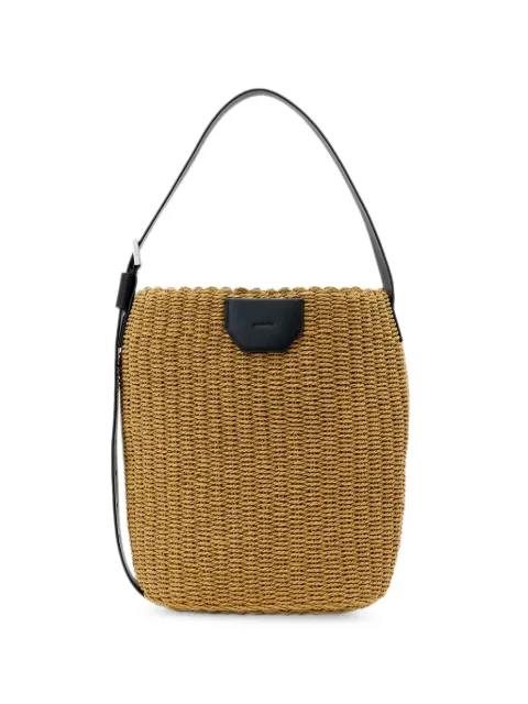 AllSaints Alba woven bucket bag Neutrals W161XE