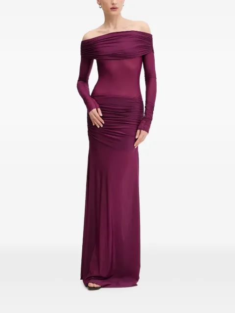 Aniye By Xena off-the-shoulder ruched maxi dress Purple 185166
