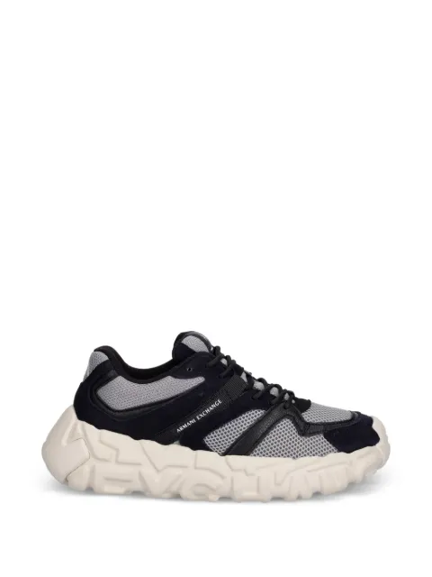 Armani Exchange mesh-panelled chunky-sole sneakers Blue XM002637AF21423